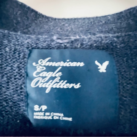 American Eagle Outfitters Striped Navy and Gray Women's Cardigan Sweater Size S - Picture 10 of 11